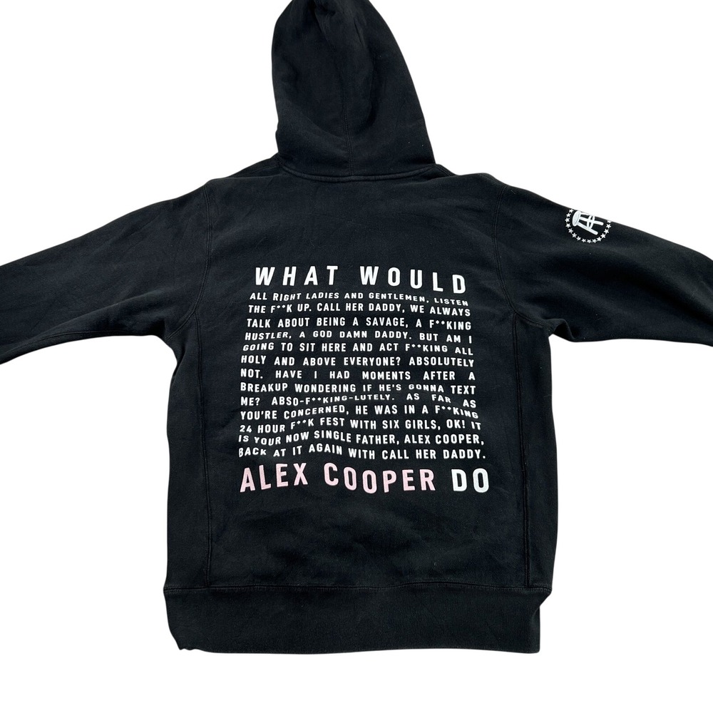 Barstool Sports Hoodie Mens What Would Alex Cooper Do Pullover Sweatshirt Logo